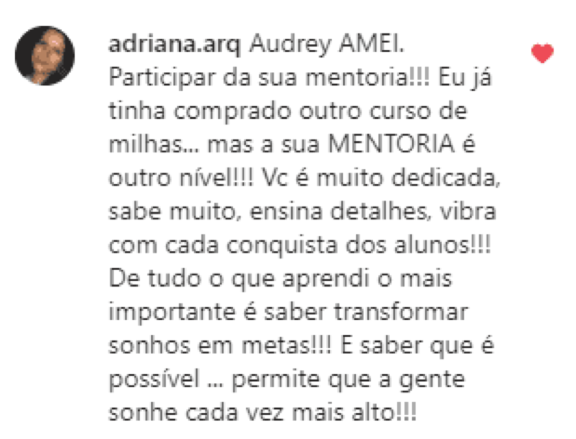 Depoimento de aluna