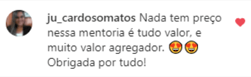 Depoimento de aluna