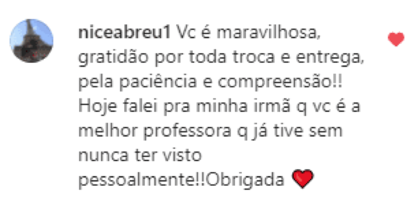 Depoimento de aluna