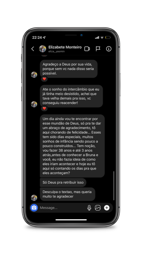 Depoimento de aluna