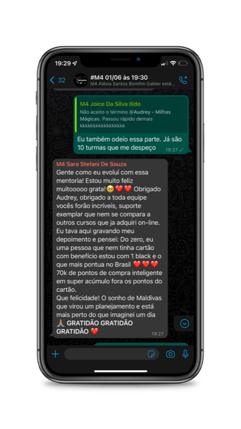 Depoimento de aluna