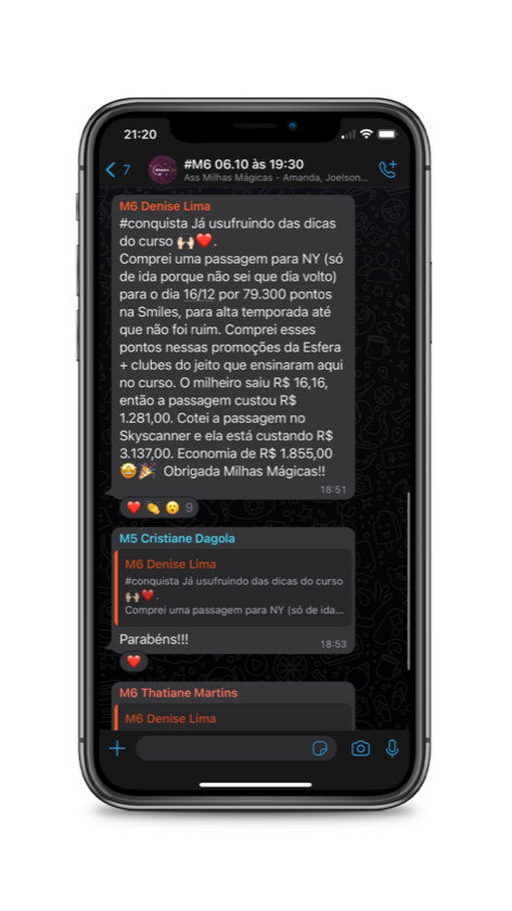 Depoimento de aluna
