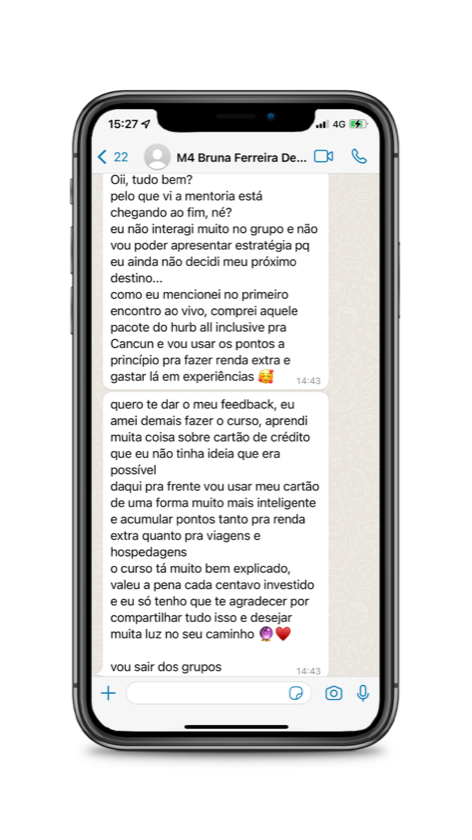 Depoimento de aluna