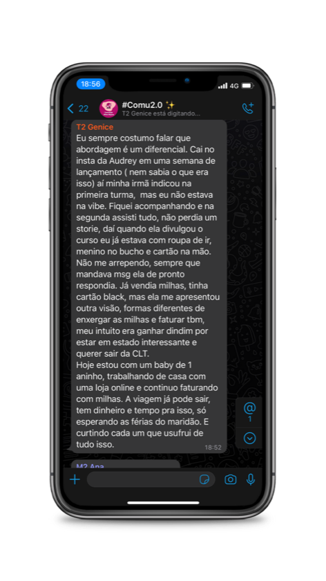 Depoimento de aluna