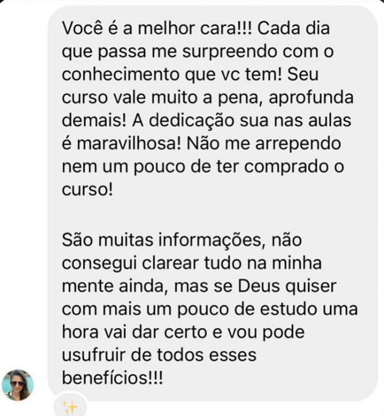 Depoimento de aluna