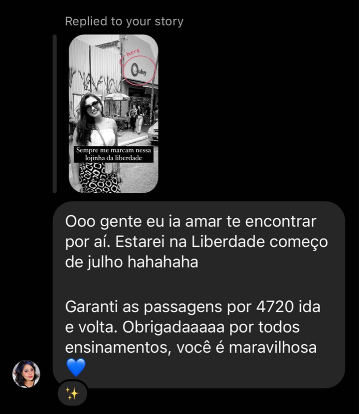 Depoimento de aluna
