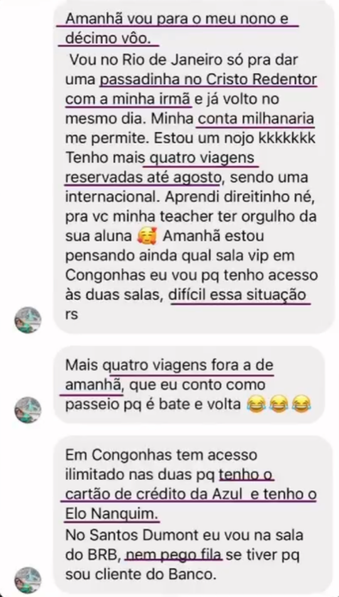 Depoimento de aluna